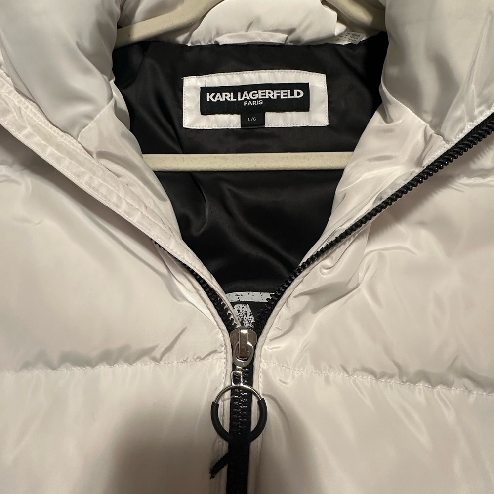 Karl Lagerfeld White Puffer Coat - Picture 4 of 4